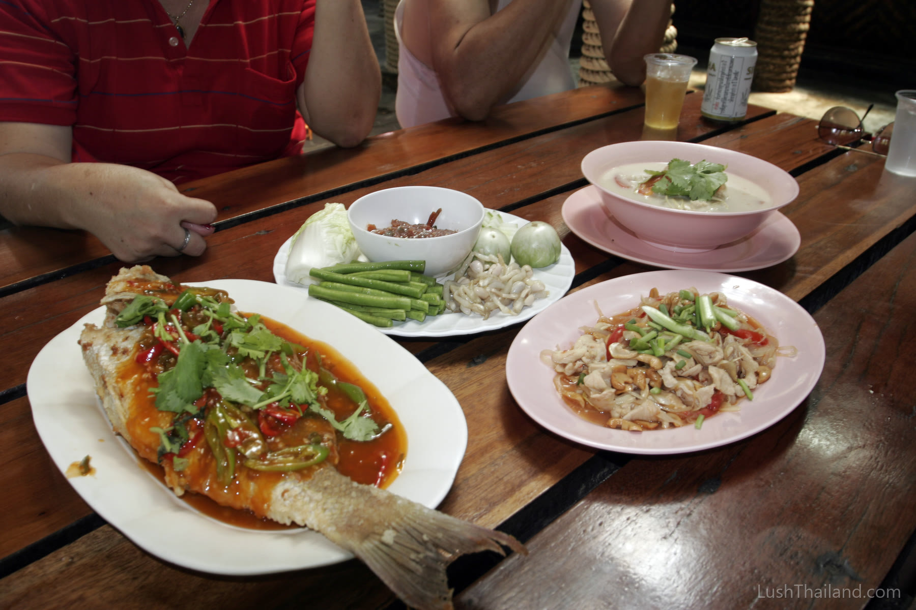 A Thai meal during a 2006 visit to the Similan Islands, Thailand